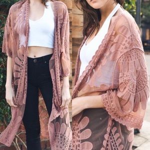 {Rebellion} Lace Kimono Size S